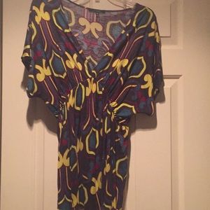 T-bags Multi-colored Geometric Designed Top.-S-